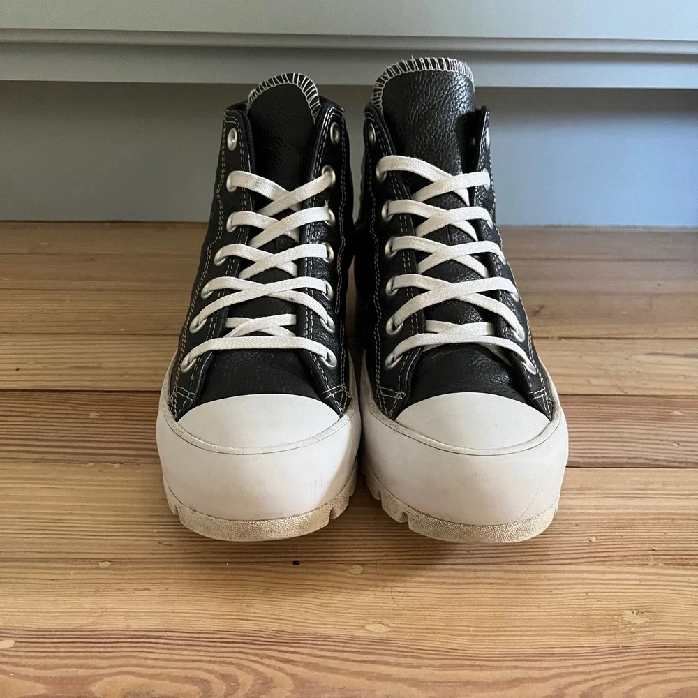 Converse Chuck Taylor All Star Lugged Leather High Top Platform Sneakers - Picture 4 of 10